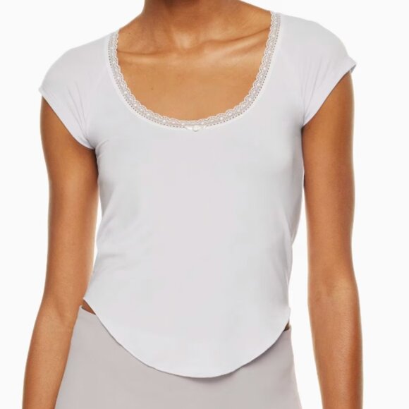 Aritzia Wilfred Proximity Cap Sleeve T-Shirt in Ice Lavender - Picture 1 of 8